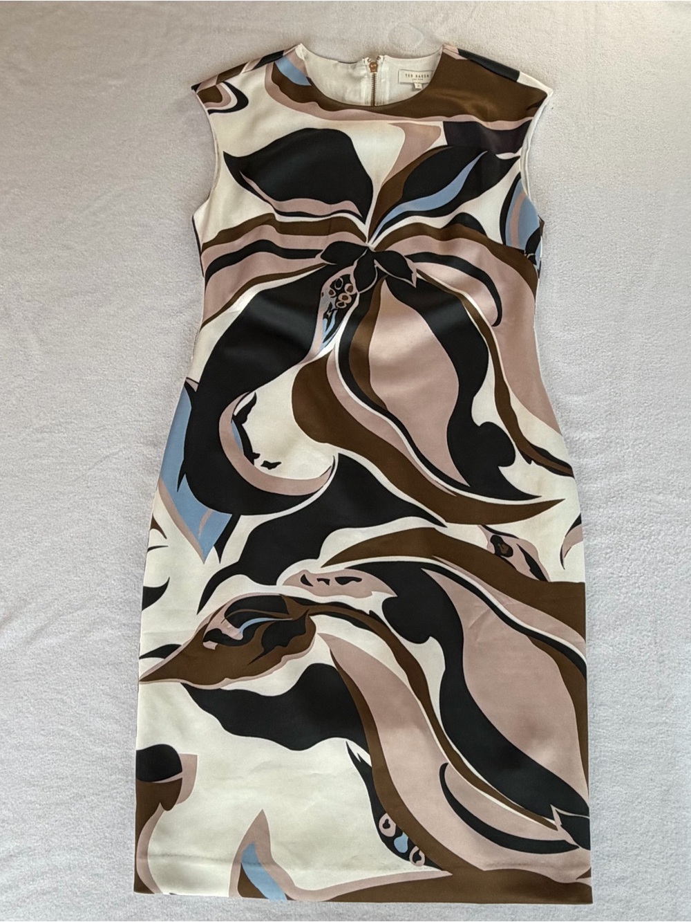 Ted Baker London Abstract Floral Print Sleeveless Sheath Dress